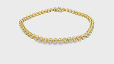 14k Gelbgold Tennisarmband mit