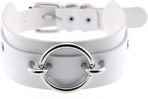 Breit lederhalsband halskette - breit,