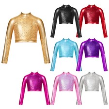 Mädchen glitzer crop tops - de,