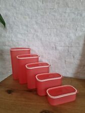 Tupperware Quadro 5er Set lachs rot 2,1 1,7 1,25 800 320ml Top Weitere Behälter