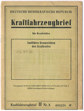 Kfz Brief   NSU 201 ZDB  