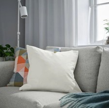 Ikea Sanela Kissenbezug Samt-Baumwolle Soft Touch in cremeweiß 65 x 65 cm