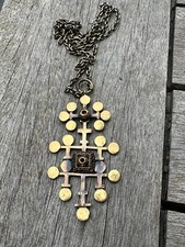 Sarpaneva Finnland Bronze Halskette Vintage Brutalist Retro Wikinger 2158