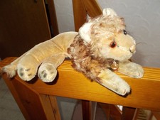 altes Original HERMANN Plüschtier " liegender LÖWE " mit Siegel