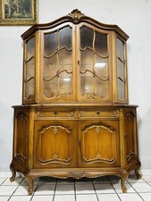 Örgü. Warrings Stilmöbel Chippendale Vitrine / Schrank Sideboard Holz Glas  1960