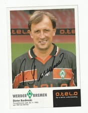DIETER BURDENSKI (†) - SV WERDER BREMEN - ORIGINAL HANDSIGNIERTE AUTOGRAMMKARTE