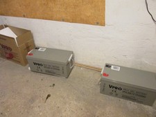 Blei Gel Batterie 12v   2 St.  /    2 x Gel-Akku Volt GEL VPRO Premium 12V 220Ah