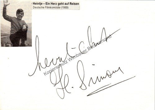 Original autogramm heintje - original,