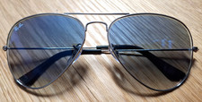 #308 - RAY BAN AVIATOR LARGE METAL - PILOTENBRILLE -  Silber - Gradient BLUE