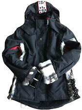 Skijacke „Hell Is For Heroes“, Schwarz, Nylon/Fleece, Echter Pelzbesatz, Größe S