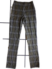 Mergler elastische Hose kariert große Frauen schlanke Form 40 L36/L38 Golfhose