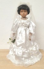 Künstlerpuppe Porzellan Puppe Doll Braut 44 cm Sammler Rarität Vintage