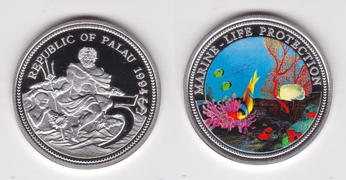 Dollar silbermünze palau - 5,