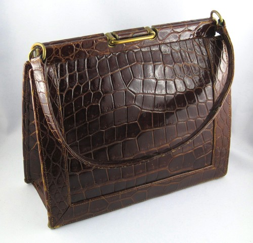 Handtasche leder krokoprägung - handtasche,