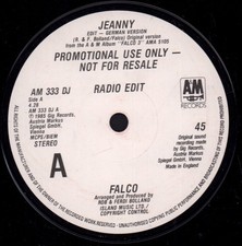 Falco Jeanny 7" Promo Vinyl UK