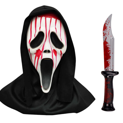 Scream maske messer - maske, set