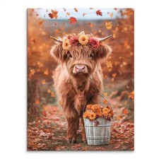 Hochland Rind Kuh Leinwand