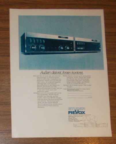 Seltene werbung vintage - vintage, revox