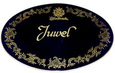 WEIMAR - Aufsteller PORZELLANAUFSTELLER Schild Porzellanplatte - JUWEL- kobalt