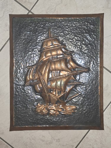 Kupferrelief schiff - kupferrelief,