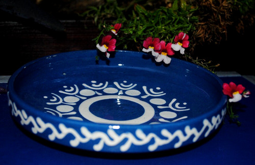Keramikschale....Teller...Blau