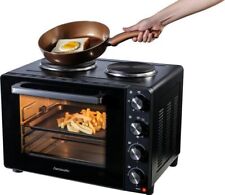 Hanseatic Kleinküche HMO366BKB Mini-Backofen Doppelkochplatte Schwarz 97530243