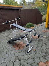 Hantelbank und Schrägbank komplett mit Gewichten