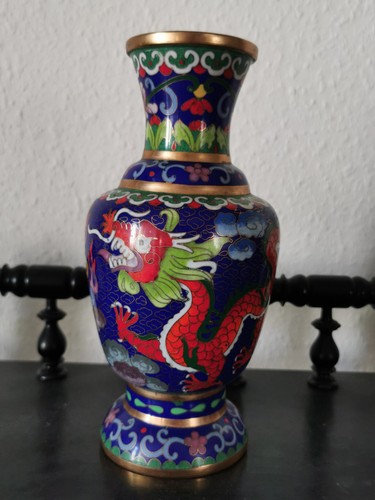 Vintage cloisonné vase china - vintage,