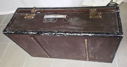 Vintage holzkoffer mit griff - vintage,