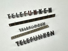 5x alte Telefunken Emblem Logo Metall Schild Röhrenradio Sammler