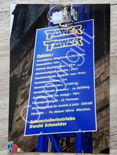 XXL Foto Infotafel POWER TOWER Schneider Maurer - Kirmes Schausteller Modellbau