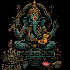 Ganesha Hindu God Ganapati Elephant Herren T-Shirt aus leichter Baumwolle