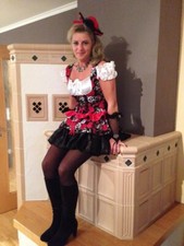 Piratenkleid Totenkopfkleid "Rose" Größe 38 Fasching Kostüm Neuwertig