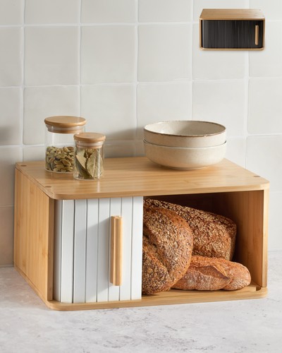Holz roll brot kasten weiß - holz,