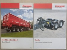 KRAMPE Bandit Rollbandwagen Sattel Dolly Achse Prospekte Traktor Schlepper