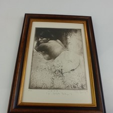 Original Klaus Böttger Akt 1983 signiert hinter Glas Épreuve d'artiste ( e.a.)