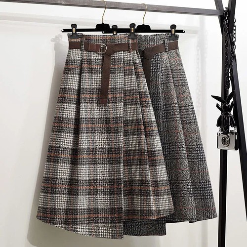 Damen tartan midi rock - damen,