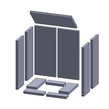 Feuerraumauskleidung Passend für Skantherm Nobus** Kamin & Ofen 12-teilig