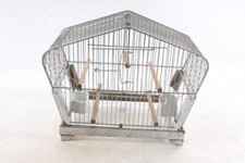 alter Vogelkäfig Vogel Käfig mit Tränke Porzellan Napf Vintage Retro Kult