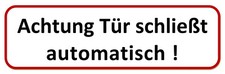 ☆ Aufkleber - Achtung Tür