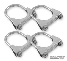 4 Edelstahl Schellen M8 40mm