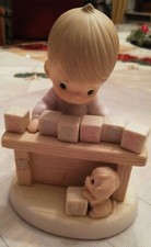 Precious Moments "I can't spell success without" #523763 Junge mit Hund 1990