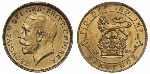 George 1924 gold proof - george, v