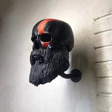 Motorradhelm Totenkopf helmhalter helmständer Wandhalterung Resin Schädel LH