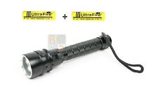 TAUCHTASCHENLAMPE + 2 AKKU LADEGERÄT. CREE XMLT6 LED TAUCHER 5000 LUMEN