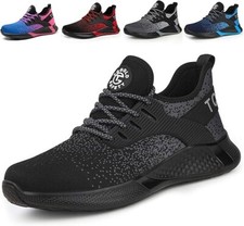 AONETIGER Sicherheitsschuhe Rutschfeste Schuhe Turnschuhe  - 8195 Schwarz # NEU