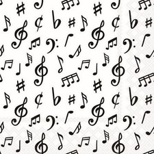 20 Servietten Music Notes