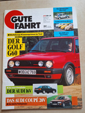 Gute Fahrt - Zeitschrift VW Audi Porsche - Golf G60 Audi 16V Coupe 20V - 1990
