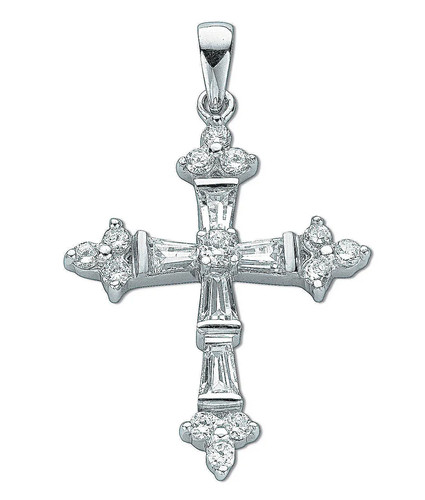 Kreuz anhänger sterlingsilber - anhänger,