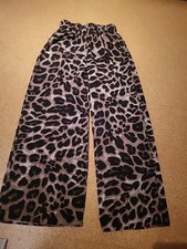 Animal Print Hose Gr. M Leopard Stoffhose
